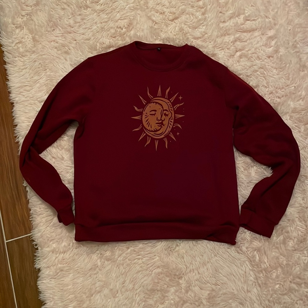 Maroon Sun/Moon Sweatshirt
